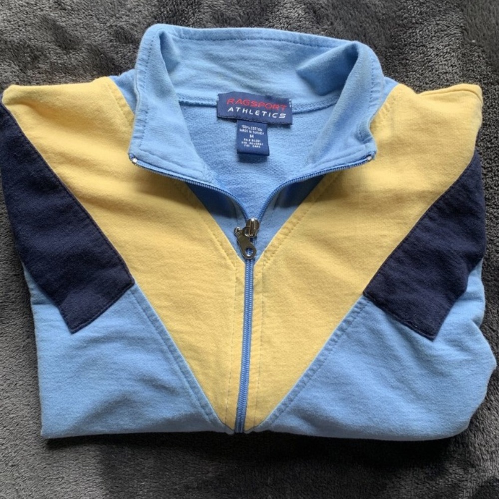 color block  zip up jacket